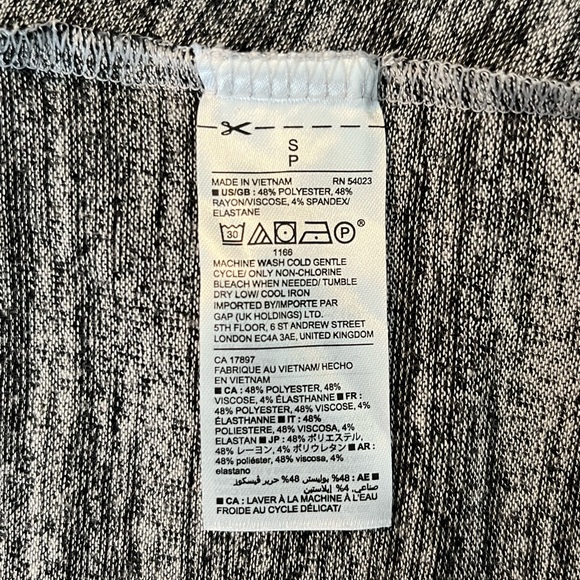 Gap 3/4 Sleeve Side Tie Heather Round Neck Knit Sweater Dress - Picture 4 of 4